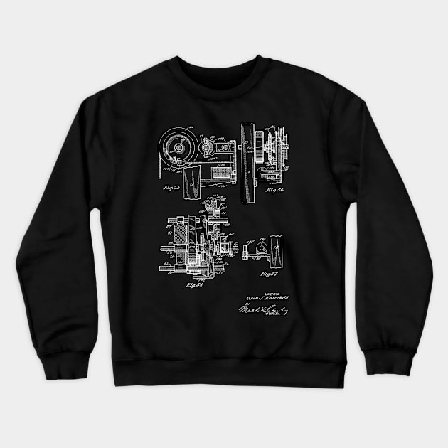 Automatic Bowling Machine Vintage Patent Drawing Crewneck Sweatshirt by TheYoungDesigns